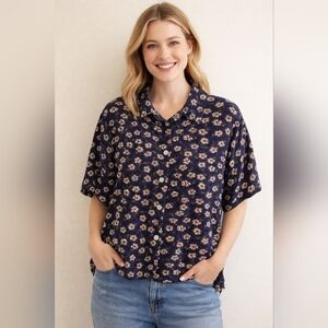 Kithie Lee rayon floral blouse